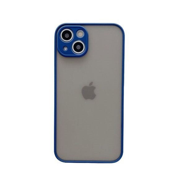 Husă iPhone 13 Mini, mată semi-transparentă, albastru