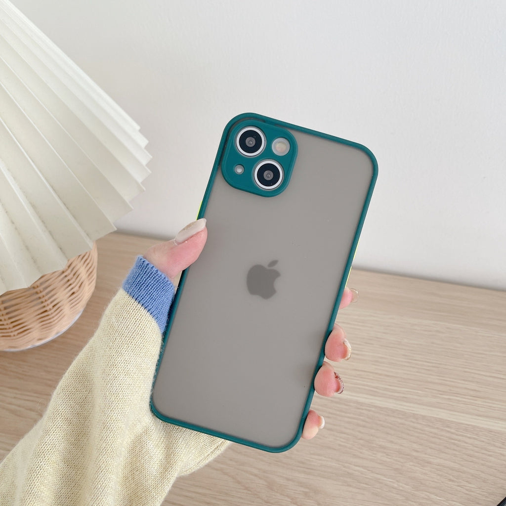 Husă iPhone 13 Mini, mată semi-transparentă, verde