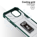 Husă iPhone 13 Mini, tip armură cu suport, verde