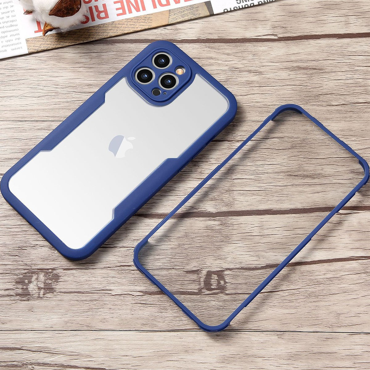 Husă iPhone 13 Pro, 360° ultra-rezistentă, albastru