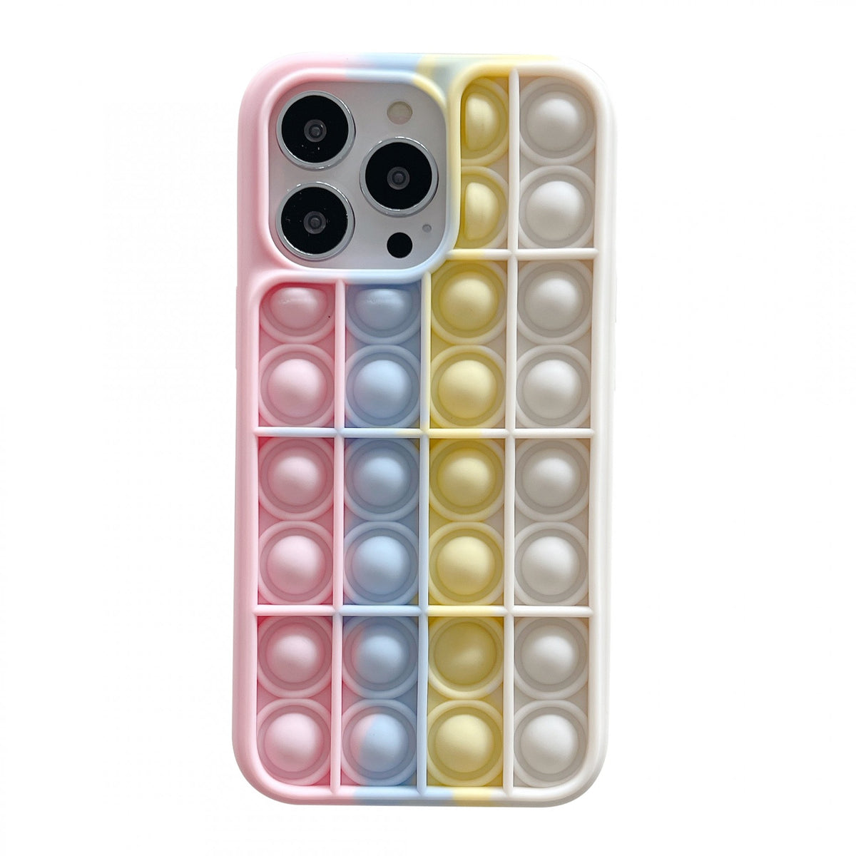 Husă iPhone 13 Pro, cu bule anti-stres, roz