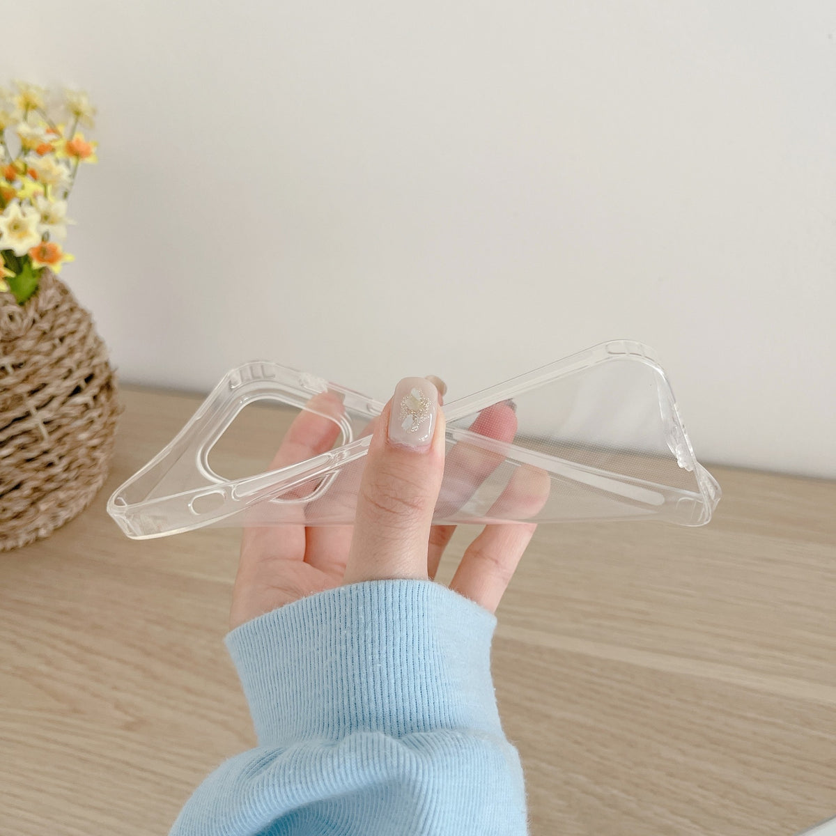 Husă iPhone 13 Pro, cu protecție porturi, transparent
