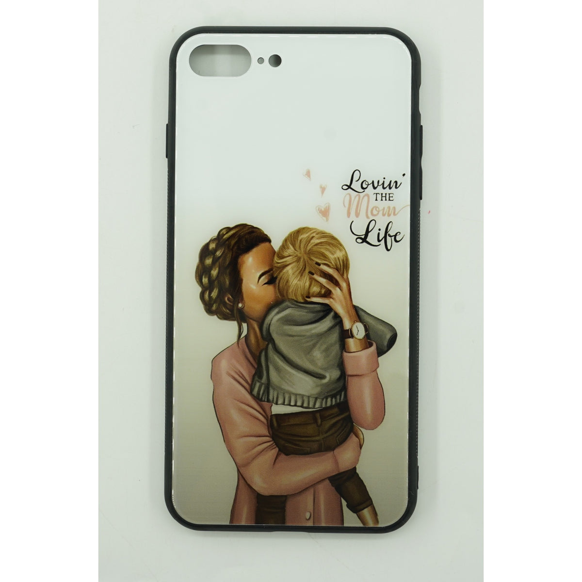 Husă iPhone 13 Pro, din sticlă, cu imprimeu, lovin the mom