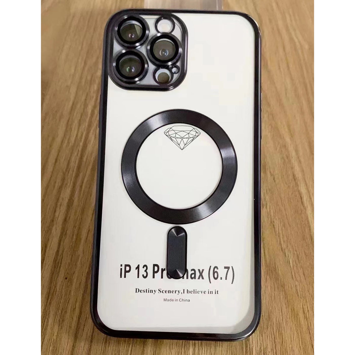 Husă iPhone 13 Pro, magnetică MagSafe, ramă metalizată, negru