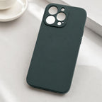 Husă iPhone 13 Pro, magnetică MagSafe, silicon, cu decupaj pe fiecare cameră, verde mat