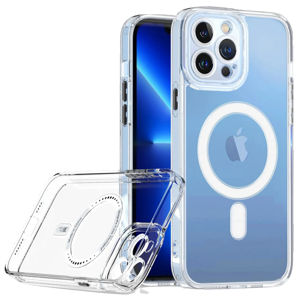 Husă iPhone 13 Pro, magnetică MagSafe, transparentă, transparent