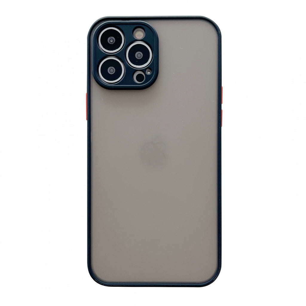 Husă iPhone 13 Pro, mată semi-transparentă, negru