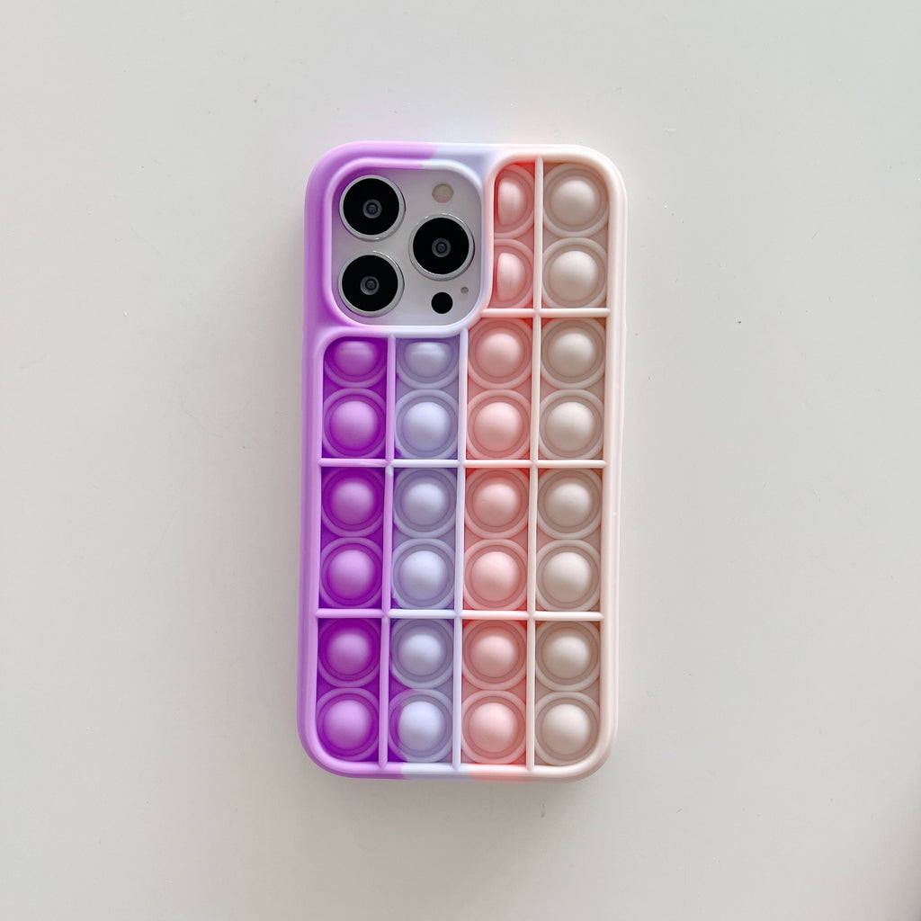 Husă iPhone 13 Pro Max, cu bule anti-stres, multicolor