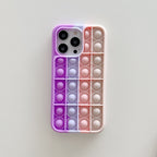 Husă iPhone 13 Pro Max, cu bule anti-stres, multicolor