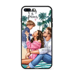 Husă iPhone 13 Pro Max, din sticlă, cu imprimeu, family is forever