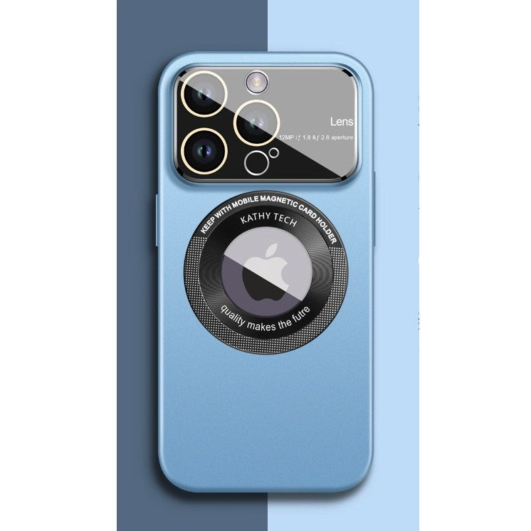 Husă iPhone 13 Pro Max, magnetică MagSafe, cu inel dublu, albastru deschis