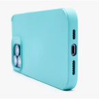 Husă iPhone 13 Pro, silicon, cu protecție fosforescentă pentru camere, bleu
