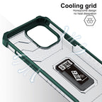 Husă iPhone 13 Pro, tip armură cu suport, verde
