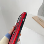 Husă iPhone 13 Pro, ultra-rezistentă cu suport, cu inel rotativ, roșu