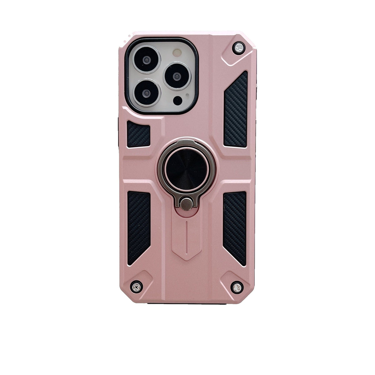 Husă iPhone 13 Pro, ultra-rezistentă cu suport, cu inel rotativ, roz