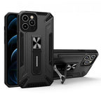Husă iPhone 13 Pro, ultra-rezistentă cu suport, cu stand pliabil, negru
