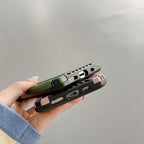 Husă iPhone 13 Pro, ultra-rezistentă cu suport, cu stand pliabil, verde