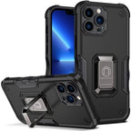 Husă iPhone 13 Pro, ultra-rezistentă cu suport, negru