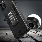 Husă iPhone 13 Pro, ultra-rezistentă cu suport, negru