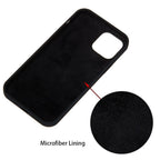 Husă iPhone 13, silicon, cu interior din microfibră, negru