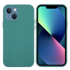 Husă iPhone 13, silicon, cu interior din microfibră, verde