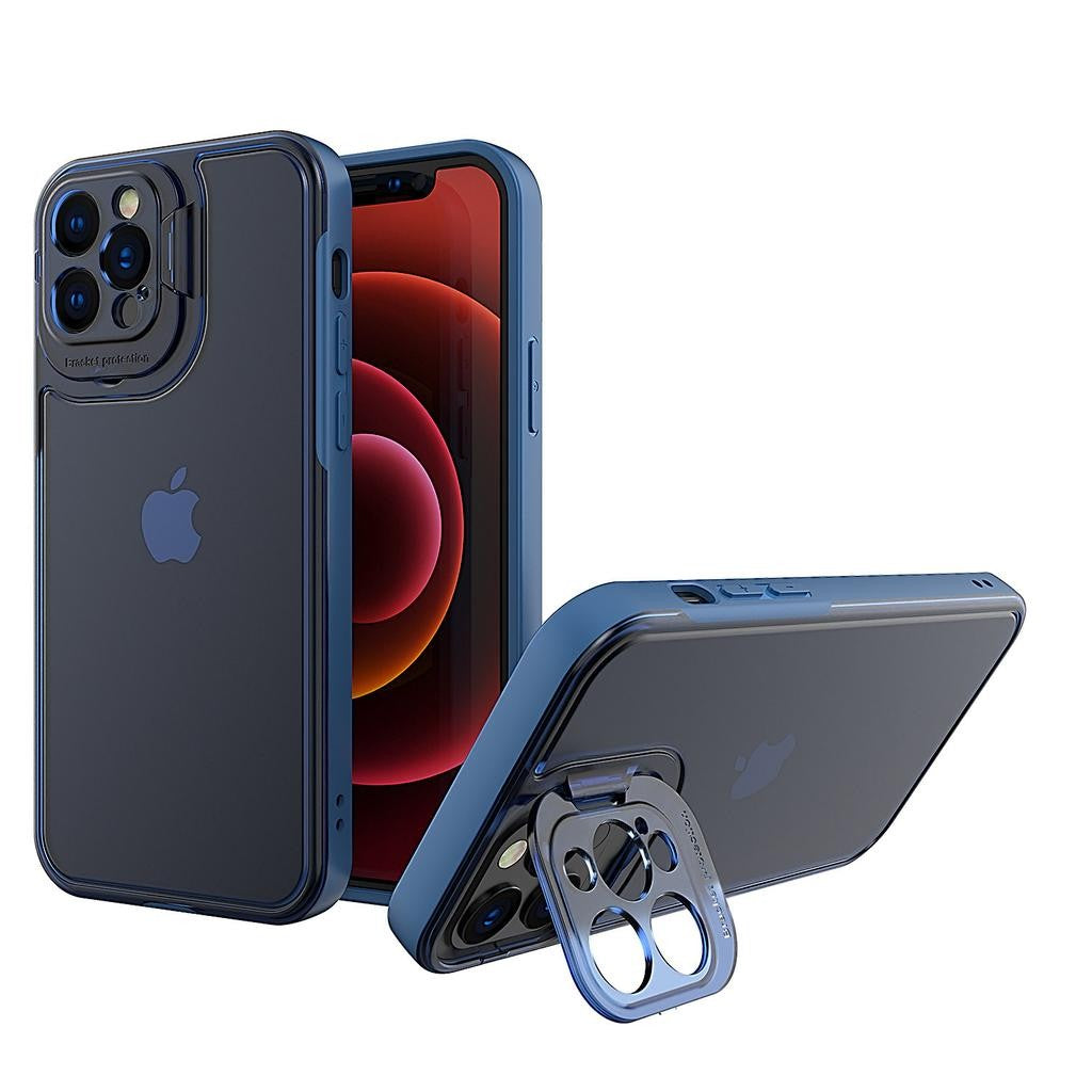 Husă iPhone 14, cu inel-suport, albastru