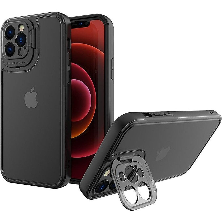 Husă iPhone 14, cu inel-suport, negru