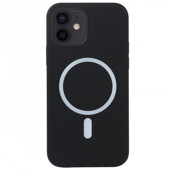 Husă iPhone 14, magnetică MagSafe, silicon, negru