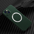 Husă iPhone 14, model carbon, verde