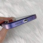 Husă iPhone 14 Plus, magnetică MagSafe, cu decupaj pentru logo, mov