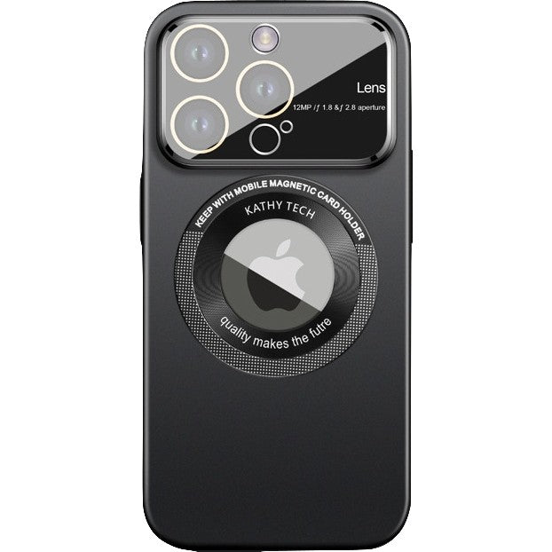 Husă iPhone 14 Plus, magnetică MagSafe, cu inel dublu, negru
