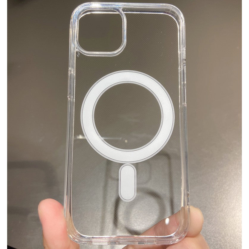 Husă iPhone 14 Plus, magnetică MagSafe, transparentă, transparent