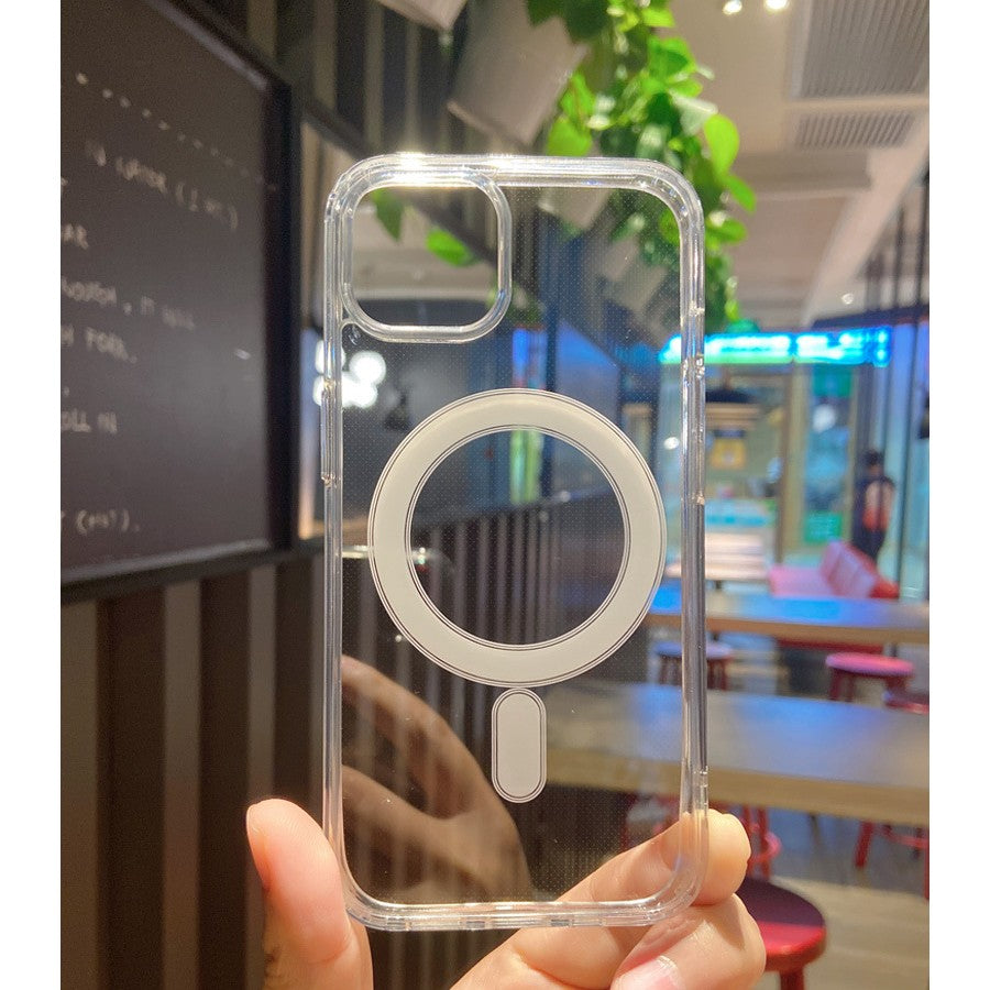 Husă iPhone 14 Plus, magnetică MagSafe, transparentă, transparent