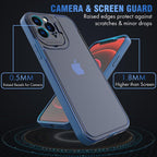 Husă iPhone 14 Pro, cu inel-suport, albastru