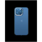 Husă iPhone 14 Pro, cu inel-suport, cu suport metalic la cameră, albastru