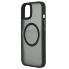 Husă iPhone 14 Pro, magnetică MagSafe, mată translucidă, negru