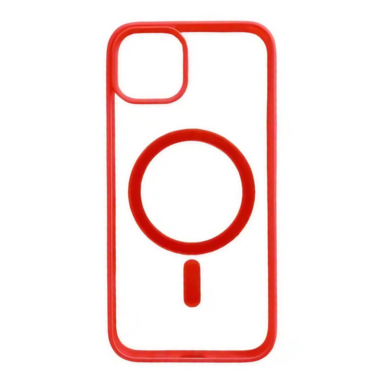 Husă iPhone 14 Pro, magnetică MagSafe, mată translucidă, roșu