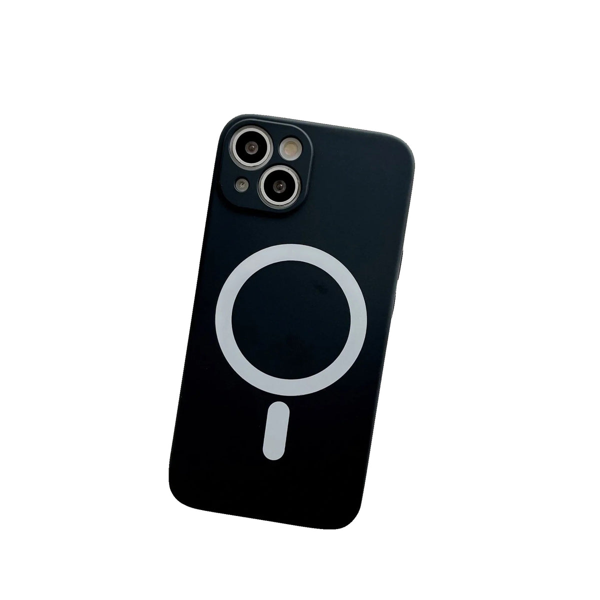 Husă iPhone 14 Pro, magnetică MagSafe, silicon, cu protecție pentru cameră, negru