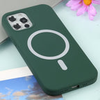 Husă iPhone 14 Pro, magnetică MagSafe, silicon, verde