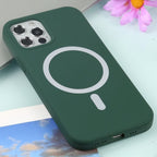 Husă iPhone 14 Pro, magnetică MagSafe, silicon, verde
