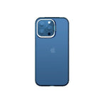 Husă iPhone 14 Pro Max, cu inel-suport, cu suport metalic la cameră, albastru