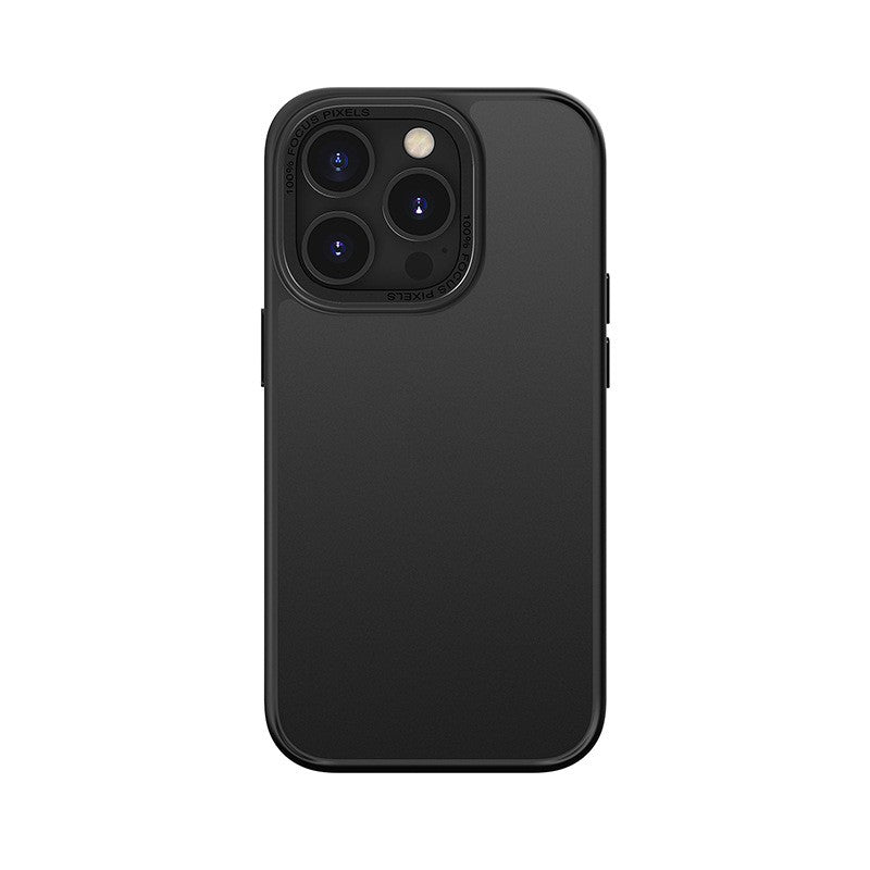 Husă iPhone 14 Pro Max, cu inel-suport, cu suport metalic la cameră, negru