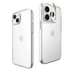 Husă iPhone 14 Pro Max, cu inel-suport, cu suport metalic la cameră, transparent