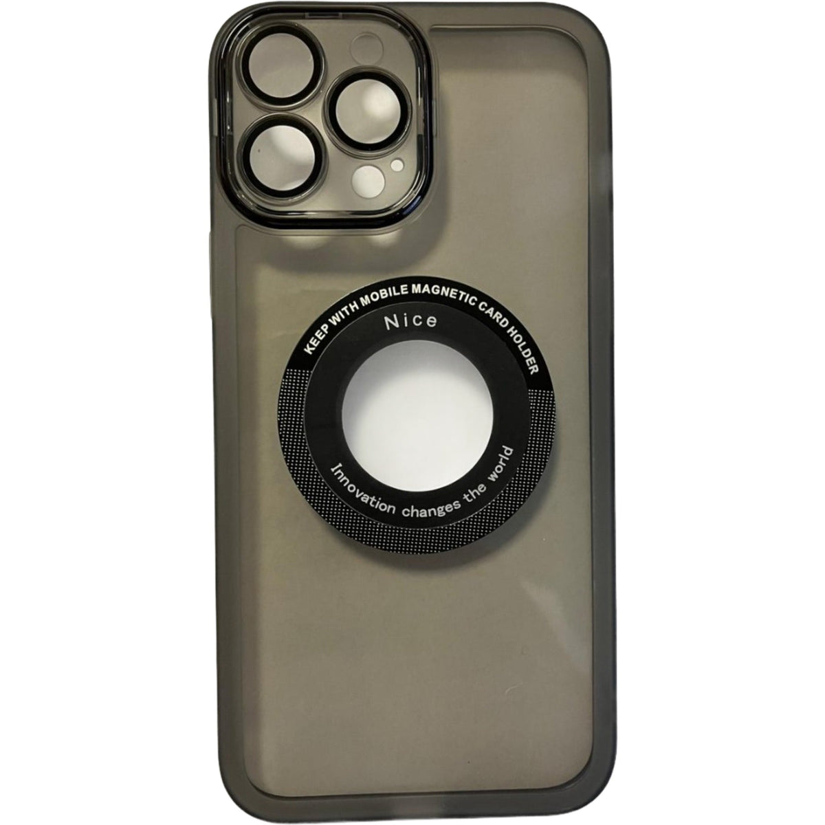 Husă iPhone 14 Pro Max, magnetică MagSafe, cu decupaj pentru logo, cu protecție pentru cameră, negru