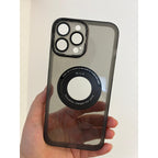Husă iPhone 14 Pro Max, magnetică MagSafe, cu decupaj pentru logo, cu protecție pentru cameră, negru