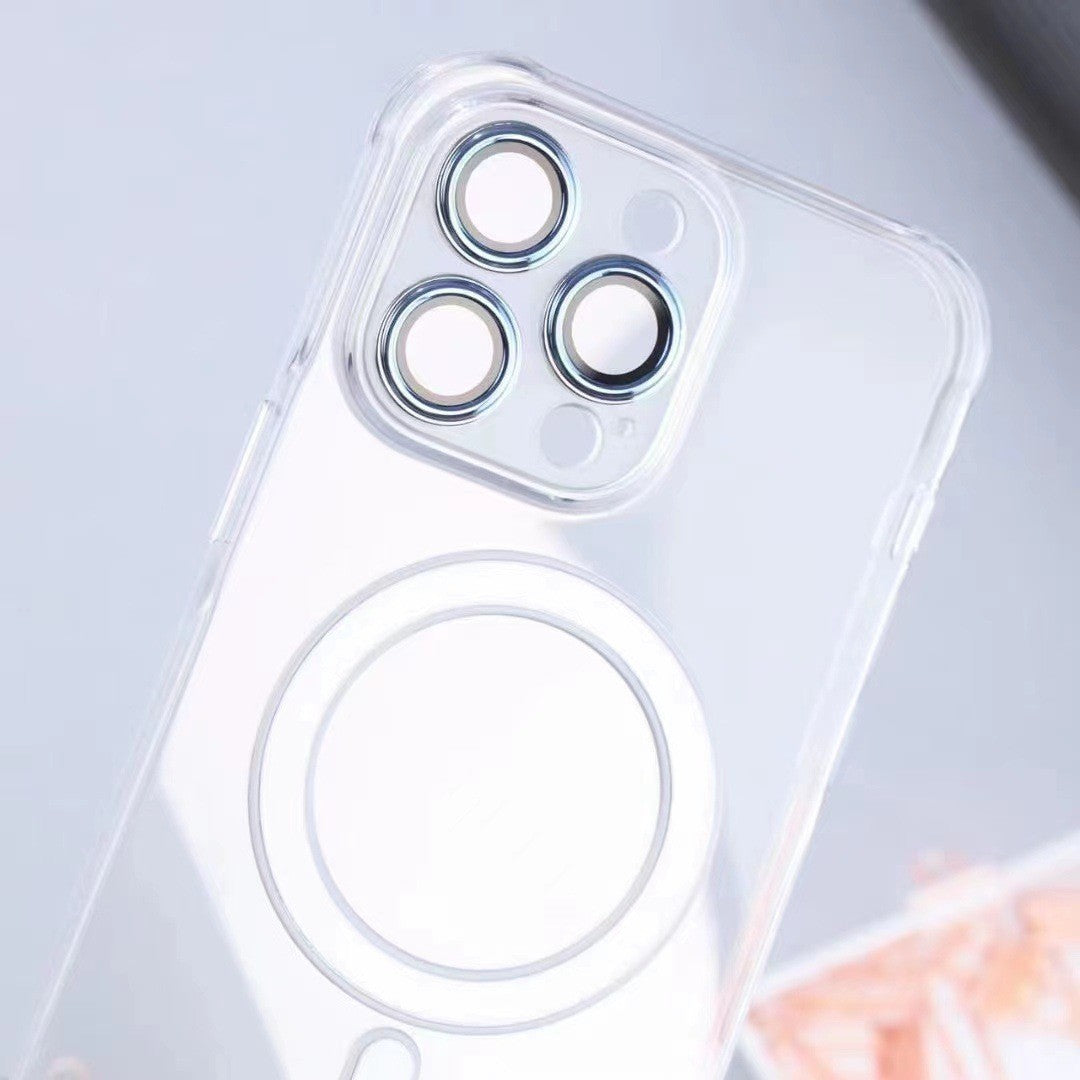 Husă iPhone 14 Pro Max, magnetică MagSafe, cu folie pentru cameră inclusă, fumuriu