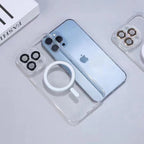 Husă iPhone 14 Pro Max, magnetică MagSafe, cu folie pentru cameră inclusă, fumuriu