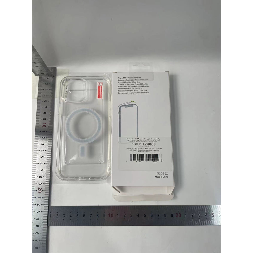 Husă iPhone 14 Pro Max, magnetică MagSafe, cu folie pentru cameră inclusă, fumuriu