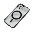 Husă iPhone 14 Pro Max, magnetică MagSafe, ramă metalizată, negru