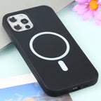 Husă iPhone 14 Pro Max, magnetică MagSafe, silicon, cu decupaj mare pentru camere, negru